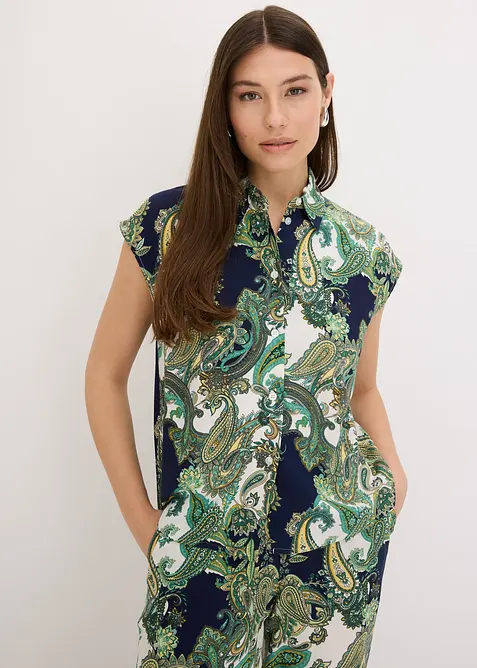 Chemisier imprim&eacute; en viscose fluide, bonprix