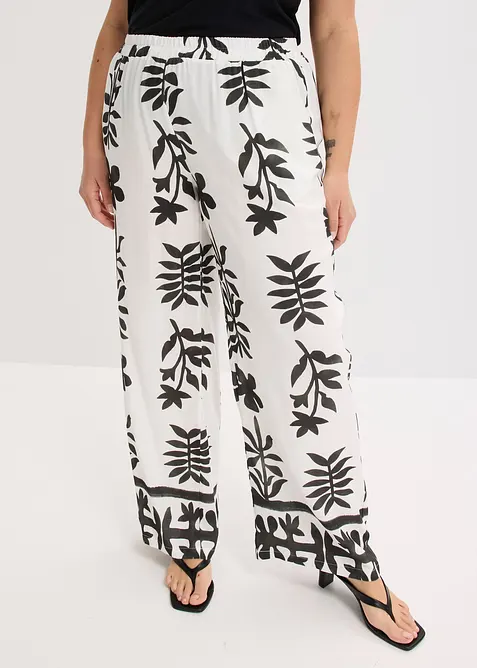 Pantalon imprim&eacute; en viscose fluide, bonprix