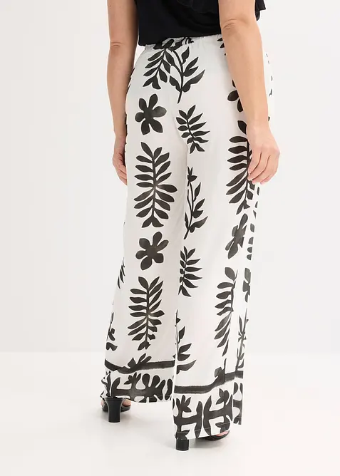 Pantalon imprim&eacute; en viscose fluide, bonprix