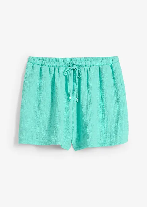 Short en cr&ecirc;pe textur&eacute; avec taille &eacute;lastiqu&eacute;e, bonprix