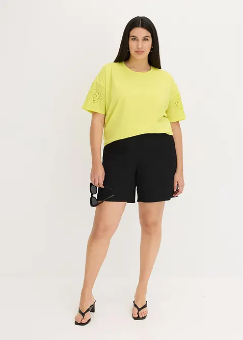 T-shirt avec broderies anglaises, bonprix