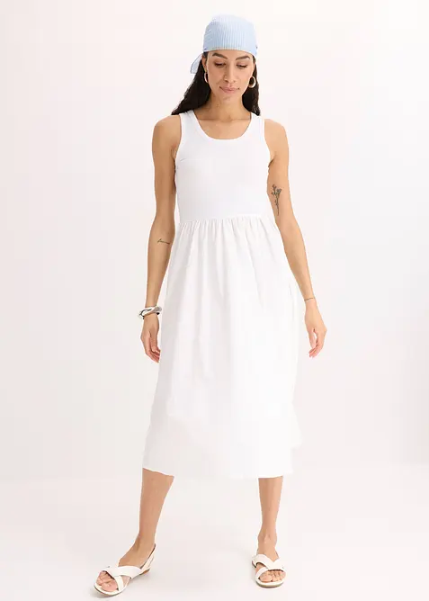 Robe en jersey bi-mati&egrave;re, bonprix