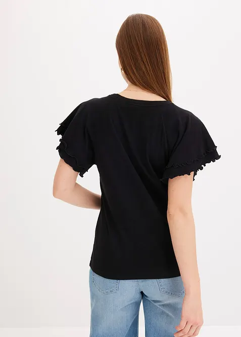 T-shirt &agrave; manches fantaisie, bonprix