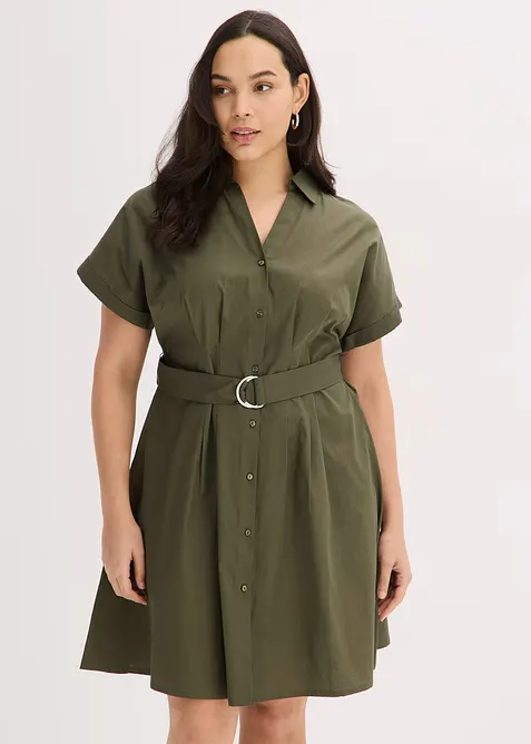 Robe-chemise 100% coton, bonprix