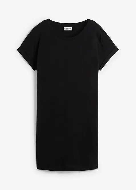 T-shirt long et boxy &agrave; manches courtes, bonprix