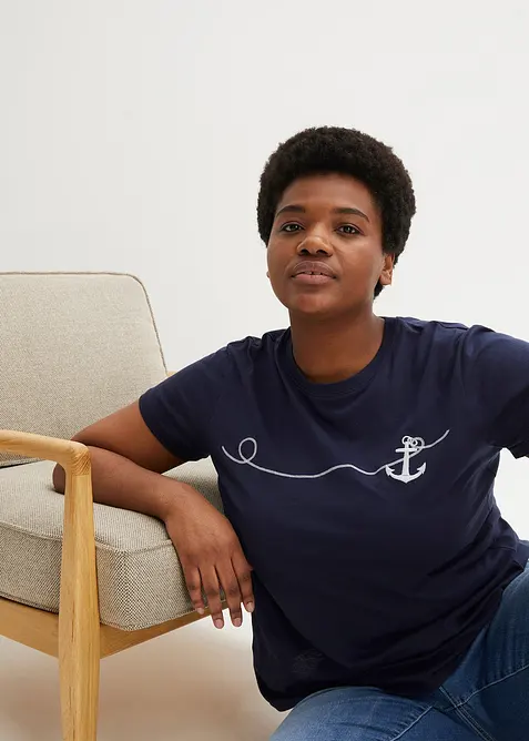 T-shirt brod&eacute;, bonprix