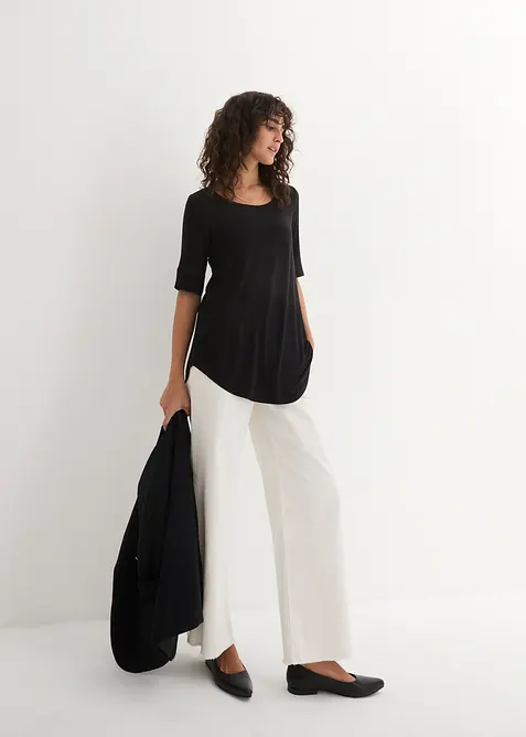 T-shirt long et doux en viscose, bonprix
