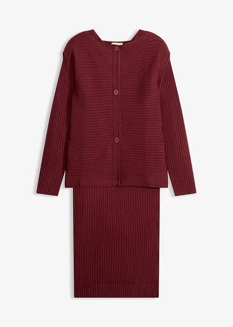 Robe en maille et gilet sans manches (ens. 2&nbsp;pces), bonprix