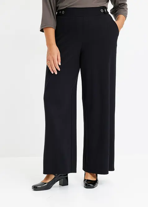 Pantalon en jersey &agrave; patte d&eacute;corative, bonprix