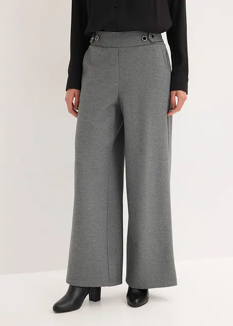 Pantalon en jersey &agrave; patte d&eacute;corative, bonprix