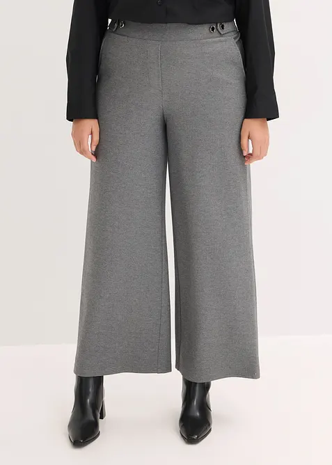 Pantalon en jersey &agrave; patte d&eacute;corative, bonprix