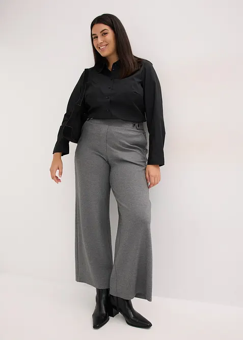 Pantalon en jersey &agrave; patte d&eacute;corative, bonprix