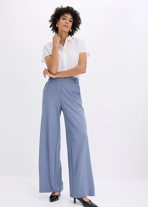 Pantalon en jersey &agrave; patte d&eacute;corative, bonprix