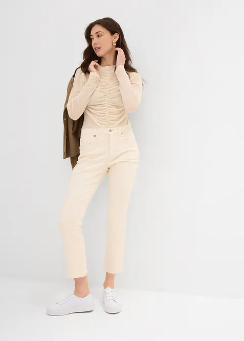 Jean flare taille haute, cropped, bonprix