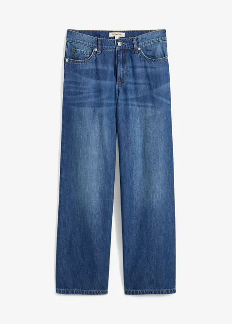 Jean baggy taille mi-haute, raccourci, bonprix