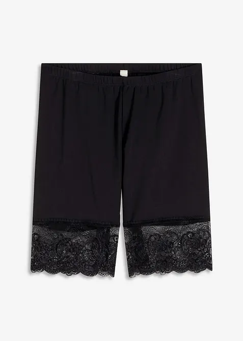 Cycliste anti-frottement en polyamide rafra&icirc;chissant avec jambe en dentelle, bonprix