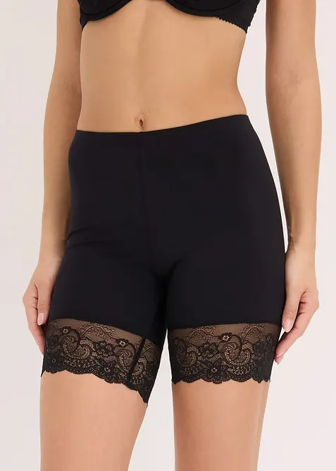 Cycliste anti-frottement en polyamide rafra&icirc;chissant avec jambe en dentelle, bonprix