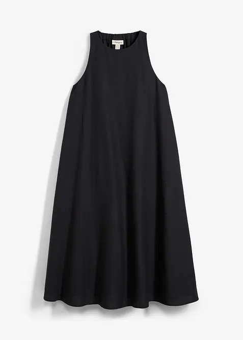 Robe midi fluide et &eacute;vas&eacute;e, bonprix