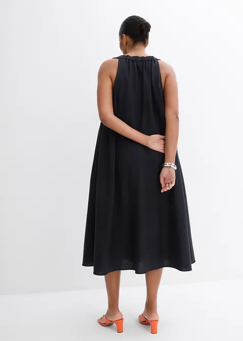 Robe midi fluide et &eacute;vas&eacute;e, bonprix