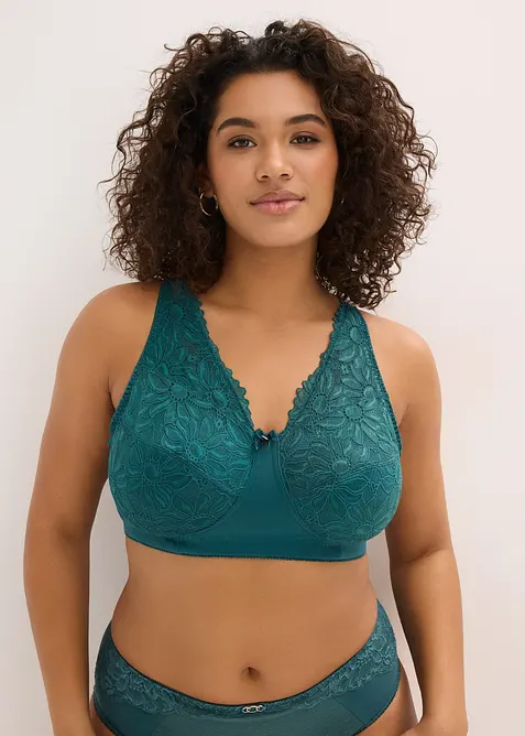 Soutien-gorge grand maintien sans armatures, bretelles rembourr&eacute;es, bonprix