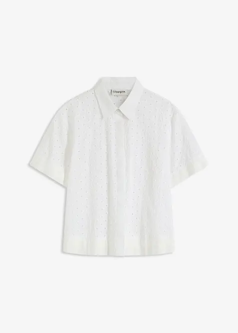 Chemisier &agrave; broderies anglaises, bonprix