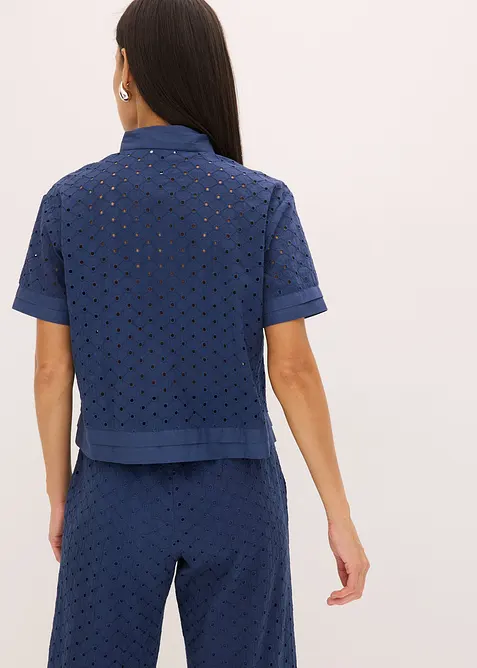 Chemisier &agrave; broderies anglaises, bonprix