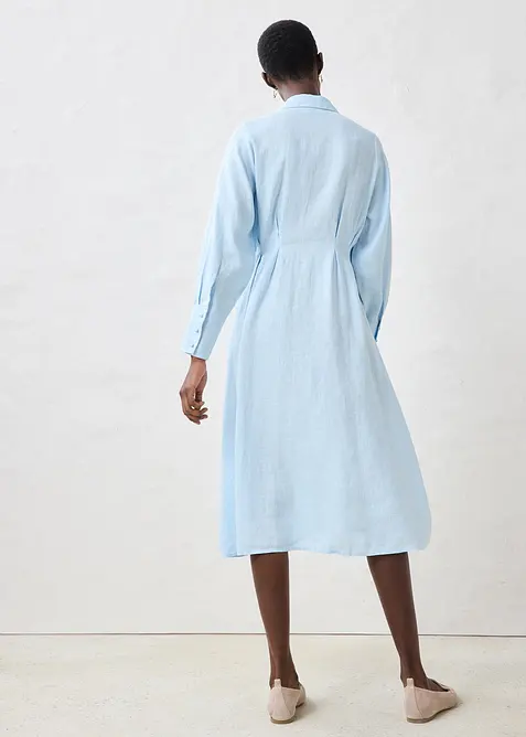 Robe-chemise 100% lin, bonprix