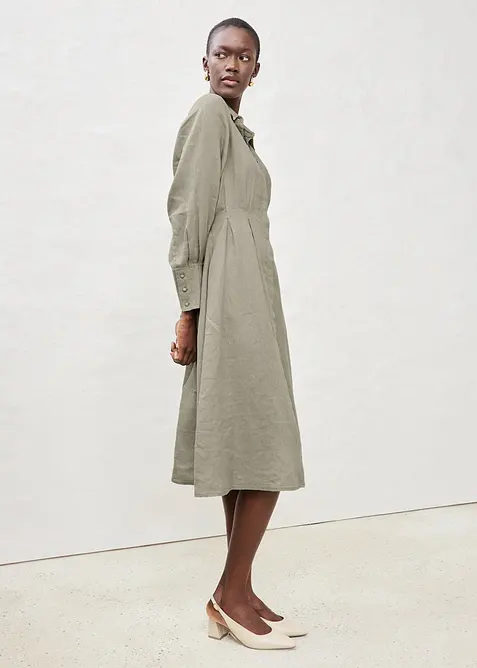 Robe-chemise 100% lin, bonprix