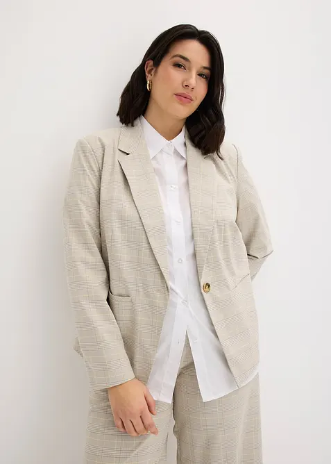 Blazer &agrave; carreaux &eacute;cossais, bonprix