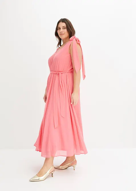 Robe en mousseline nou&eacute;e sur les &eacute;paules, bonprix