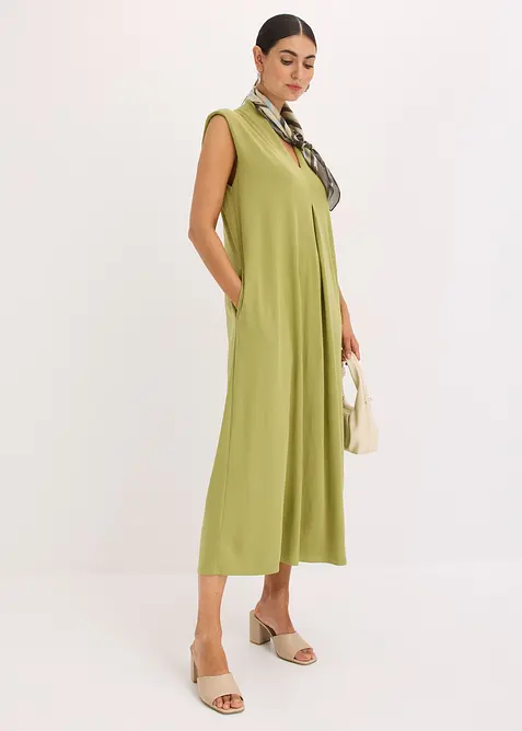 Robe en jersey piqu&eacute; de viscose avec &eacute;paulettes, bonprix