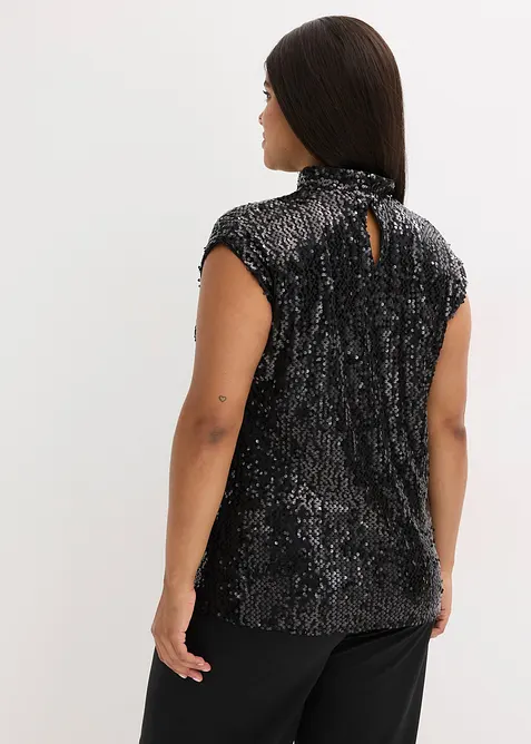 Top &agrave; paillettes, bonprix