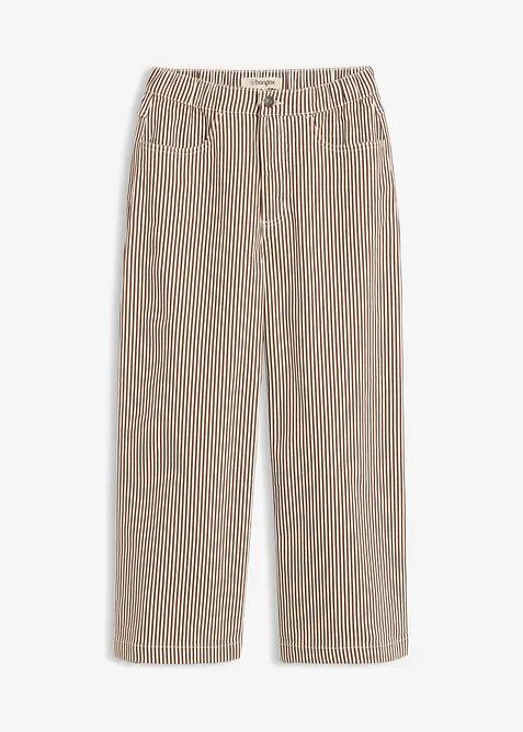 Pantalon en twill &agrave; taille &eacute;lastiqu&eacute;e, bonprix
