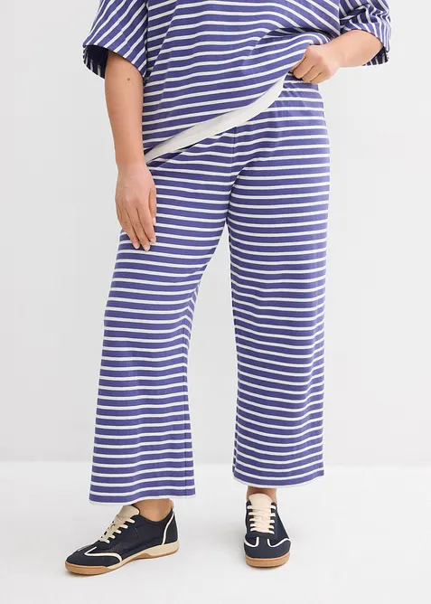 Pantalon en jersey coton textur&eacute;, bonprix