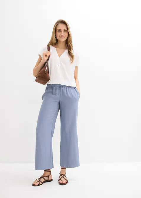Jupe-culotte douce en viscose m&eacute;lang&eacute;e, bonprix