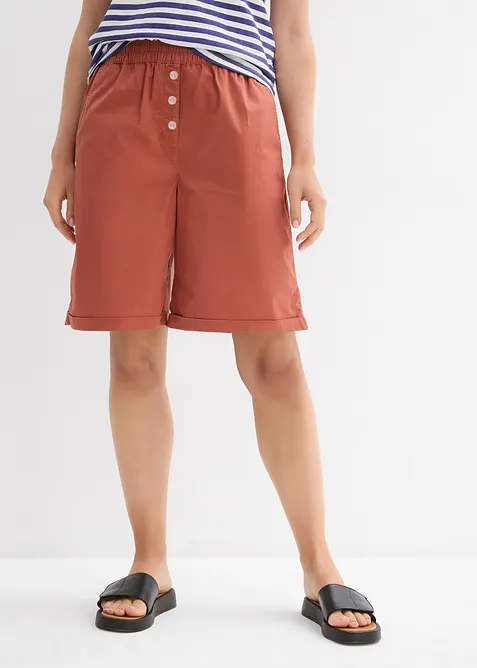Bermuda effet paper touch en coton extensible, bonprix