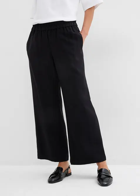 Jupe-culotte douce en viscose m&eacute;lang&eacute;e, bonprix