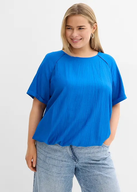 Blouse manches courtes en viscose m&eacute;lang&eacute;e, bonprix