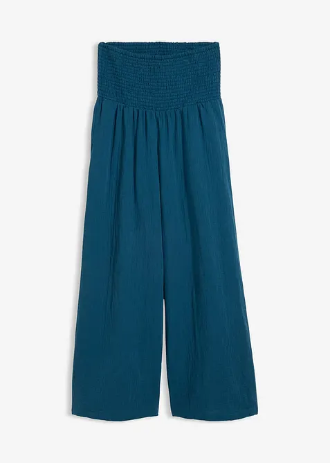 Pantalon palazzo en gaze de coton, bonprix