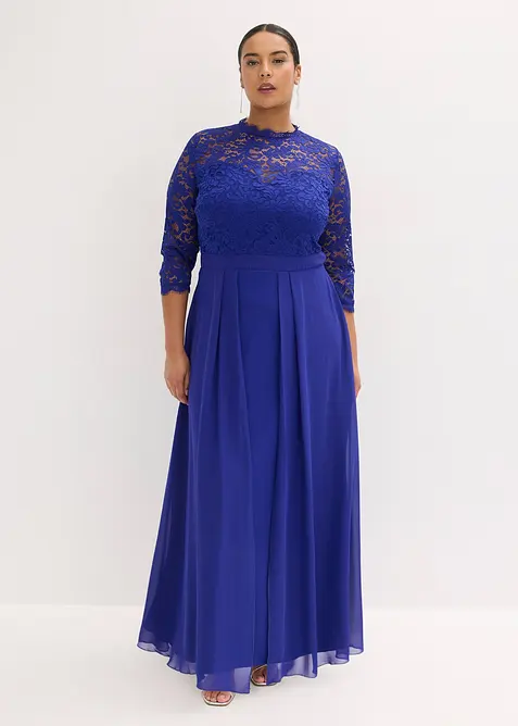 Robe longue avec dentelle, bonprix