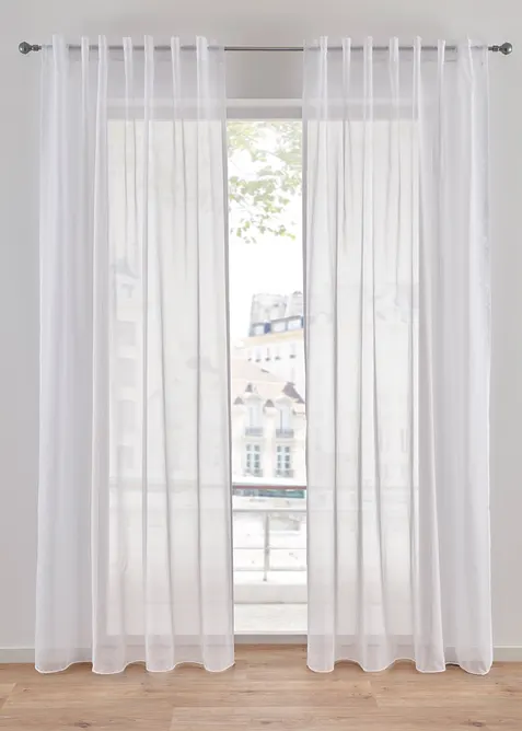 Voilage l&eacute;ger &agrave; pattes invisibles (1 pce), bonprix