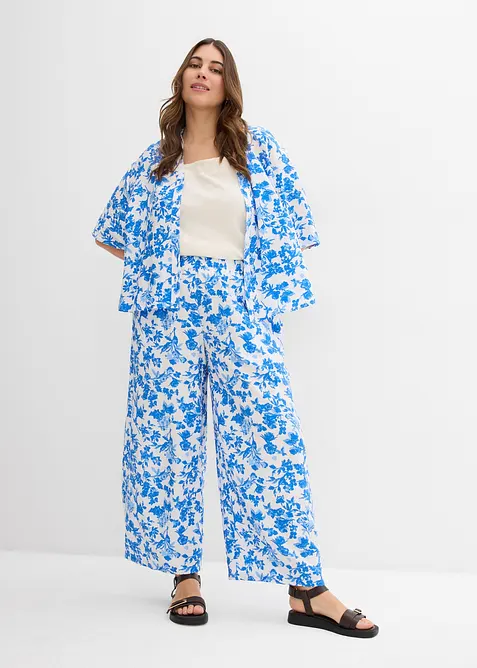 Jupe-culotte fluide en viscose m&eacute;lang&eacute;e, bonprix