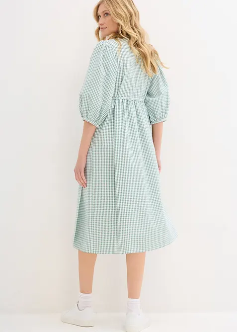 Robe portefeuille en mati&egrave;re textur&eacute;e, bonprix