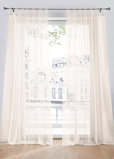 Lot de 2 voilages l&eacute;gers, bonprix