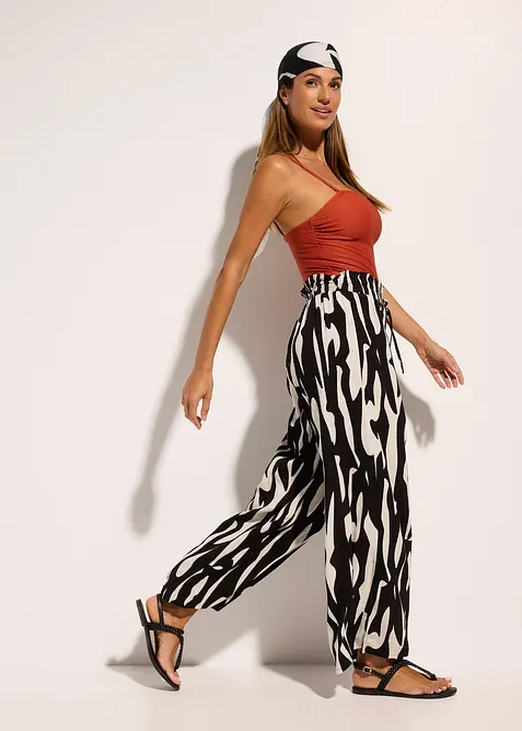 Pantalon de plage en viscose fluide, bonprix