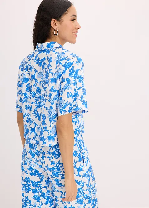 Chemisier manches courtes doux et fluide, bonprix