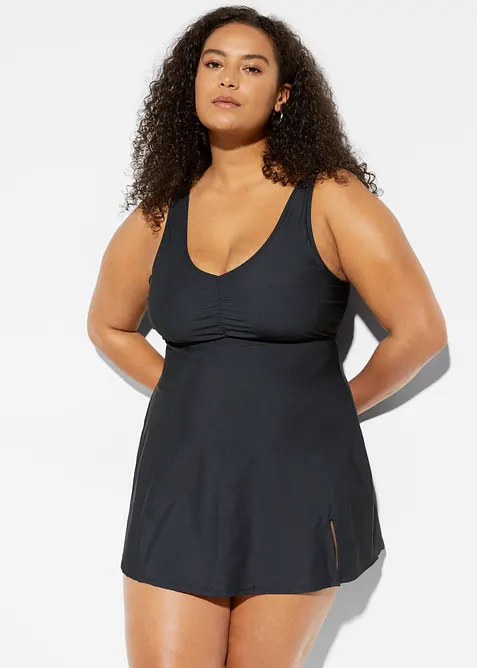 Robe de bain sculptante, maintien mod&eacute;r&eacute;, col V, bonprix