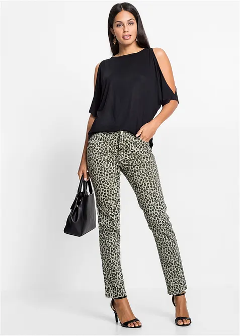 T-shirt avec d&eacute;coupes, bonprix