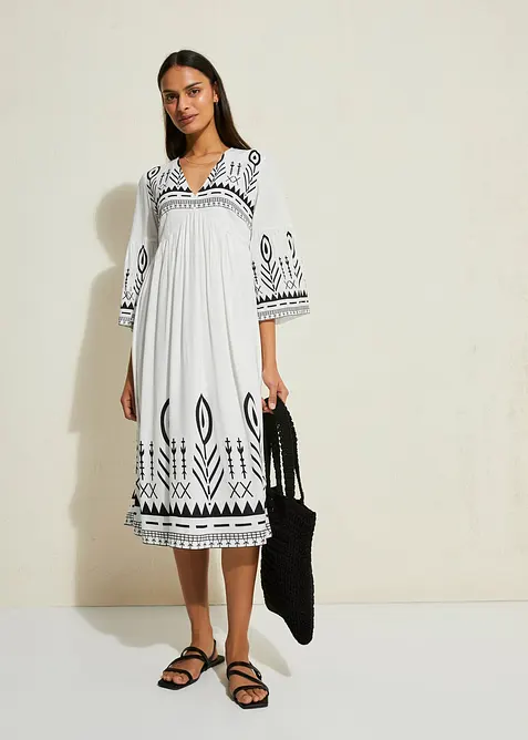 Robe midi en viscose fluide, bonprix