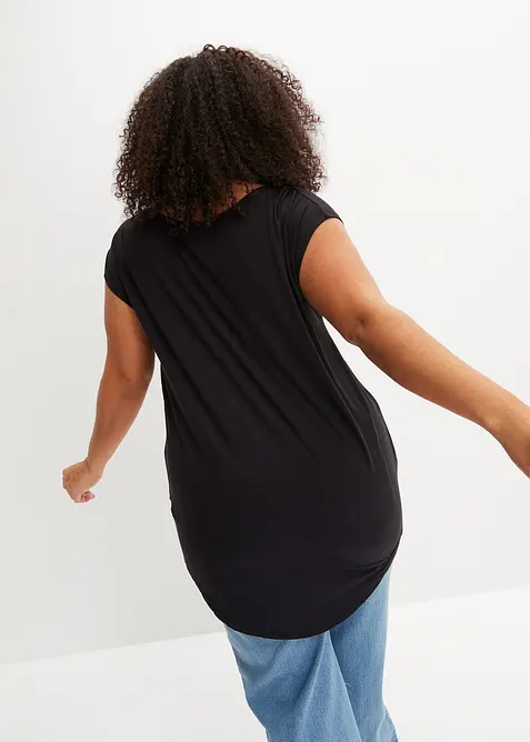 T-shirt fluide, plus long derri&egrave;re, bonprix